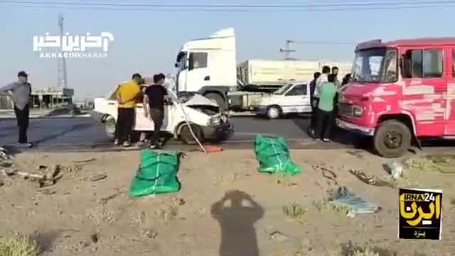 تصادف خونین با 4 کشته و مصدوم (ویدئو)