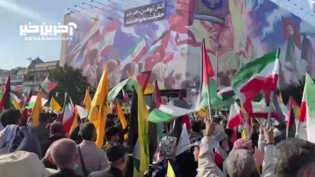 تجمع مردم تهران در محکومیت جنایات رژیم صهیونیستی آغاز شد