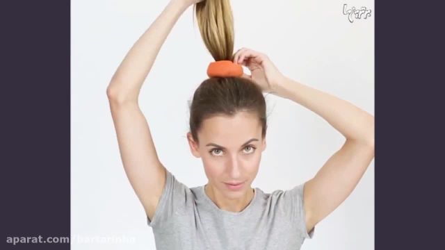آموزش بستن مو گوجه ای با جوراب | مدل بستن مو با جوراب
