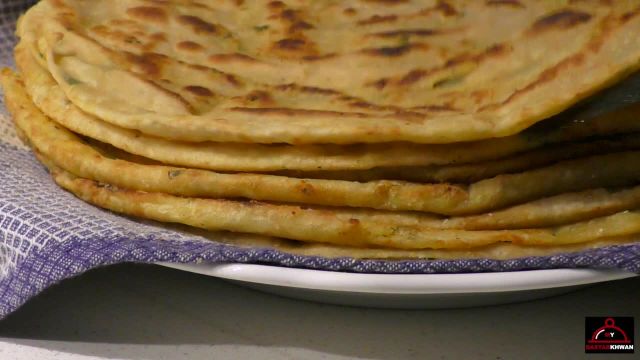 طرز پخت نان لاچا پاراتا هندی فوق العاده خوشمزه به روش افغانی