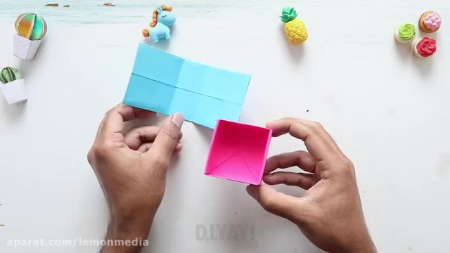 آموزش ساخت جعبه هدیه رنگی زیبا