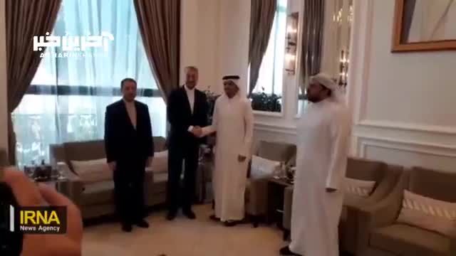 دیدار و گفت‌وگوی امیرعبداللهیان با وزیر خارجه قطر
