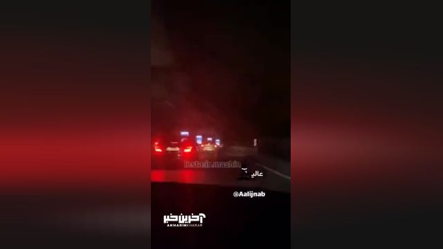 لایی کشی جنون‌آمیز راننده و تصادف در اتوبان صدر تهران