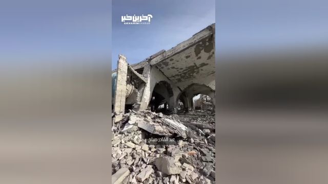تخریب مسجد شیخ زاید در شمال غزه: تصاویری از ویرانگری ناشی از حمله گلوله‌باران اسرائیل
