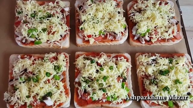 آموزش پیتزا نان تست خوشمزه و خاص با دستور افغانی