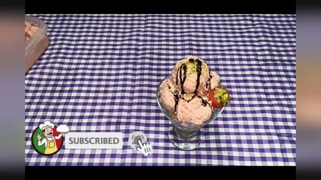 آموزش درست کردن بستنی موز و توت فرنگی خانگی