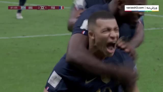 گل دوم فرانسه به آرژانتین با دبل امباپه