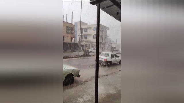 تصاویری از بارش سیل‌ آسای باران و طوفانی مونسونی در فنوج سیستان و بلوچستان