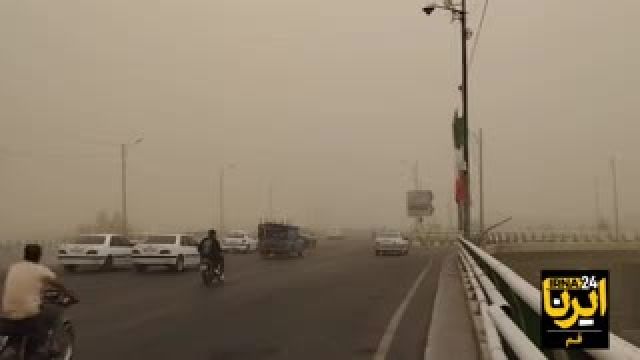 گرد و غبار شدید در قم | ویدیو