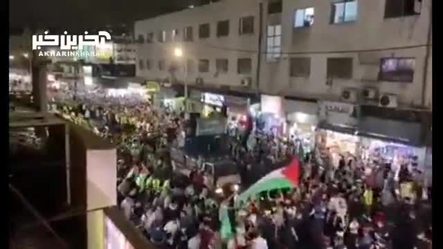 تجمع مردم مصر و اردن برای باز شدن مرز کشور خود با فلسطین و کمک به مبارزان