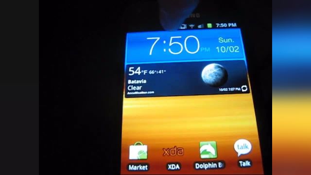 روش تغییر روشنایی Samsung Epic Touch 4G با نوار اعلان
