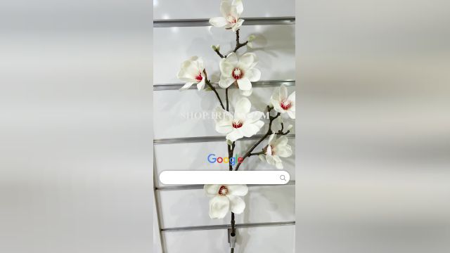 لیست شاخه گل مصنوعی مگنولیا رنگ بندی سفید مدل 7 گل پخش از فروشگاه ملی