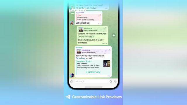 معرفی قابلیت‌ های جدیدترین نسخه تلگرام: کنترل بیشتر روی پیش‌ نمایش لینک‌ ها
