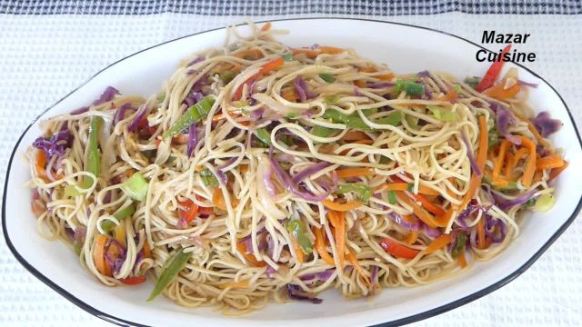 دستور پخت غذای گیاهی چاو ماین (نودل سبزیجات)