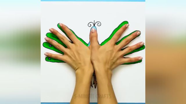 کلیپ ترفند نقاشی با دست برای کودکان