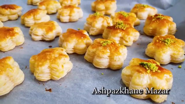 آموزش خمیر ورقی نازک برای انواع شیرینی به سبک افغانی