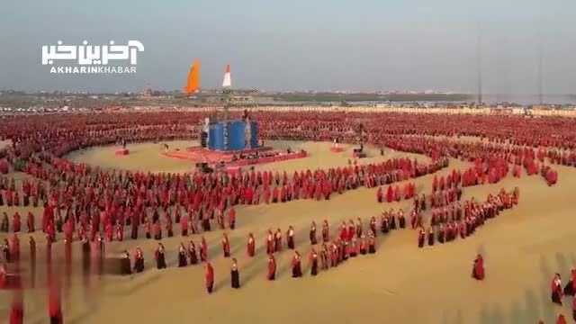 جشن پیشکشی معنوی خدای هندو با مشارکت 37 هزار زن