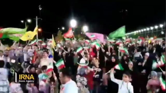جشن مردم شیراز در حمایت از پیروزی مقاومت فلسطین