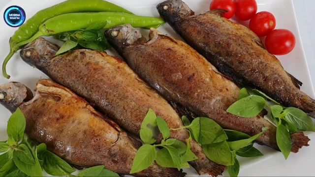 طرز تهیه ماهی داشی || ماهی قزل آلا در فر به سبک افغانی فوق العاده خوشمزه
