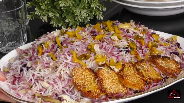 طرز تهیه آلبالو پلو با ته دیگ سیب زمینی غذای مجلسی افغانی