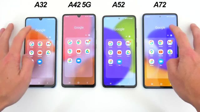 تست سرعت و مقایسه Samsung Galaxy A32 و A42 و A52 و A72