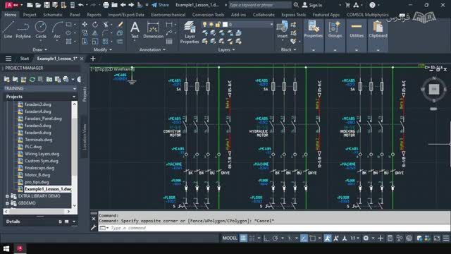 آموزش اتوکد الکتریکال پیشرفته - طراحی مدارهای الکتریکی
