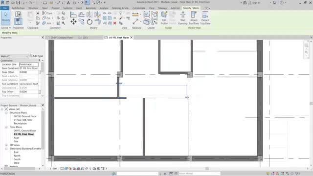 پروژه دوم revit 2021 : آموزش کامل ترسیم ویلا در محیط رویت (قسمت 2)