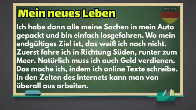 داستان زبان آلمانی سطح B1 - متن آلمانی زندگی جدید من با ترجمه فارسی