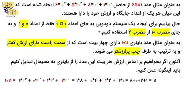 آشنایی با سیستم دودویی (باینری) و تبدیل آن به دسیمال