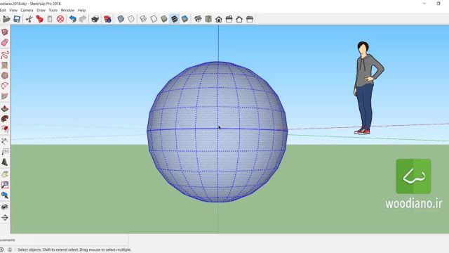 آموزش ترسیم کره (گنبد) در اسکچاپ