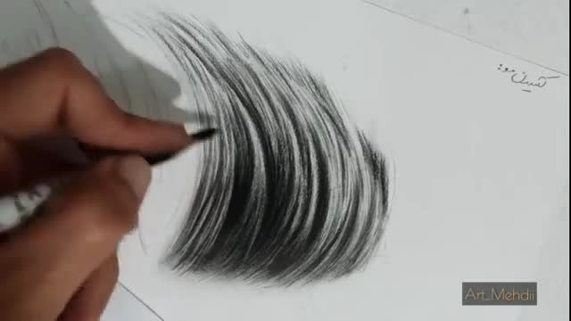 نحوه کشیدن مو حرفه ای - قسمت 2