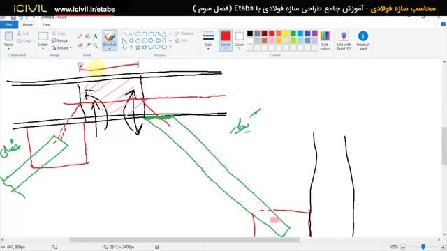 آموزش نرم افزار etabs برای طراحی سازه فولادی (قسمت 6) - مدلسازی مهاربندی های EBF