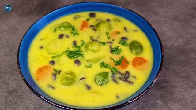 آموزش پخت سوپ کلم رز یا کلم فندقی (خوشمزه و آسان)