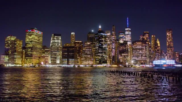 افق زیبای شهر نیویورک | بهترین مناظر عصر و شب (8 ساعت)