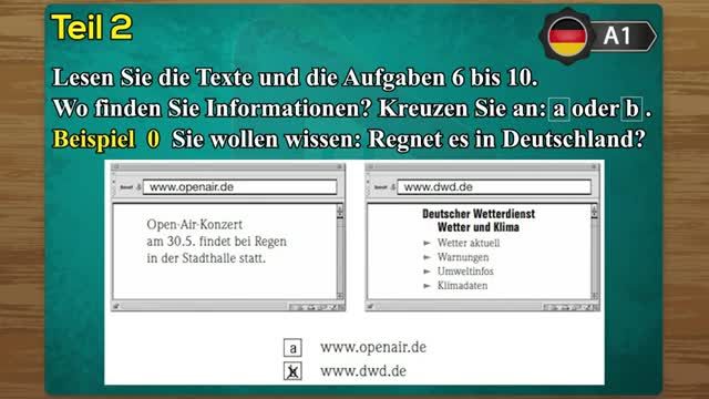 بررسی نمونه آزمون زبان آلمانی گوته a1 | آموزش زبان آلمانی | قسمت چهارم