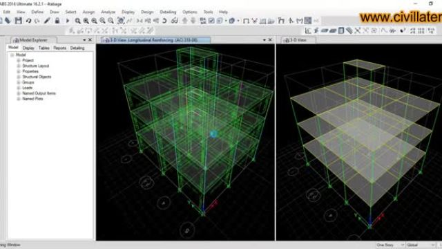 آموزش رایگان ایتبس - بررسی تب دیزاین design (آنالیز تیر و ستون)