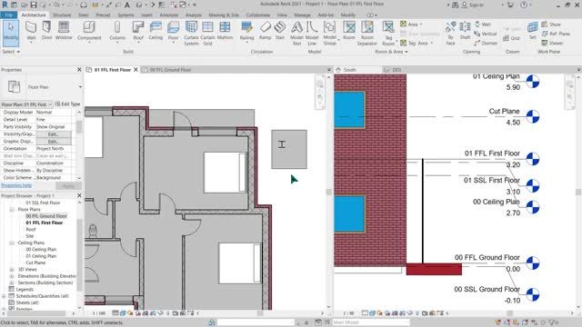 آموزش Revit 2021 | آموزش تنظیم محدوده دید در رویت | کا با دستور View Range