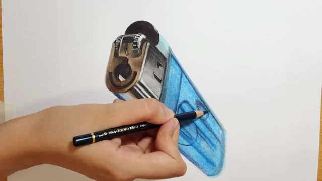 چطور با ماژیک و مداد رنگی یک فندک واقعی و هایپررئال طراحی کنیم؟