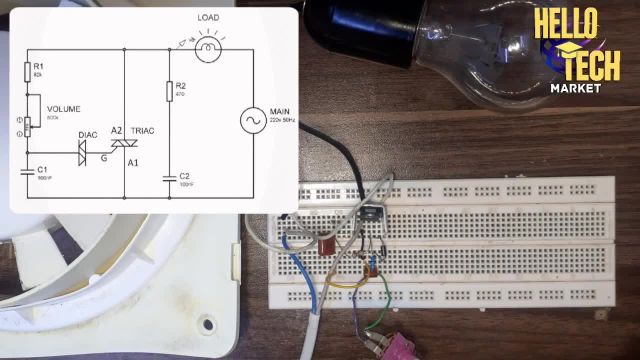 چگونه یک مدار کنترل نور لامپ رشته ای بسازیم؟
