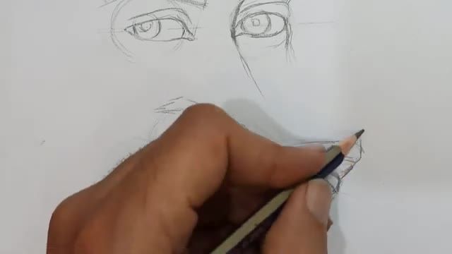 ساده ترین روش طراحی چشم از زوایای مختلف - آموزش کاربردی