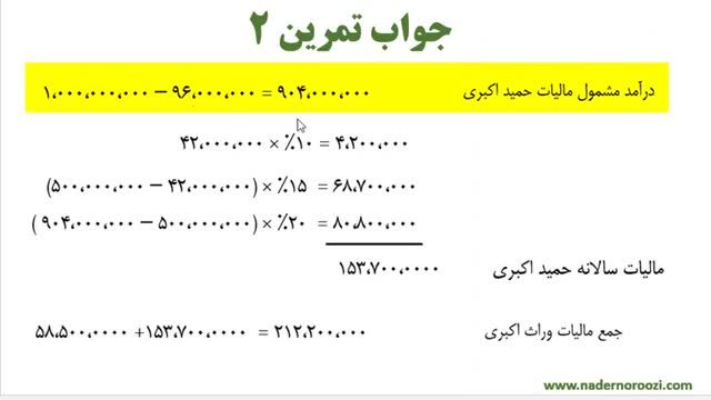 آموزش حسابداری مالیاتی جلسه 36 - پاسخ سوالات مالیات بر درآمد مشاغل (قسمت پایانی)