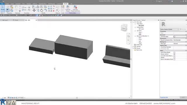 آموزش کامل نرم افزار رویت بخش سوم - نحوه ساخت فمیلی ها در Revit (تکمیلی)