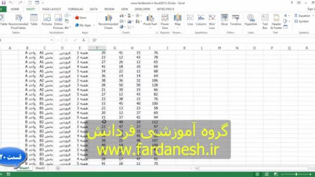 دوره جامع آموزش اکسل 2013 (قسمت بیستم) : معرفی ابزار PivotTable