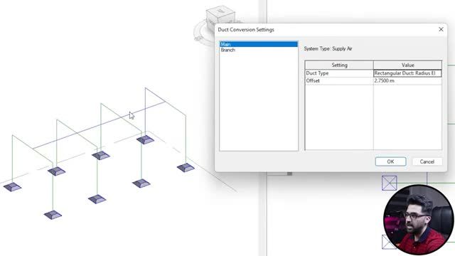 آموزش رویت مپ تاسیسات - مدلسازی کانال در Revit