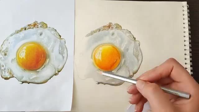 آموزشی نقاشی تخم مرغ با مداد رنگی (پارت آخر)
