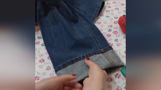 کوتاه کردن شلوار جین بصورت فابریک | آموزش خیاطی