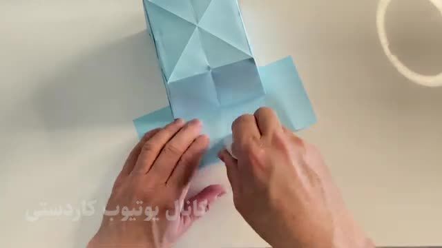 آموزش کاردستی با کاغذ - روش ساخت سطل کاغذی