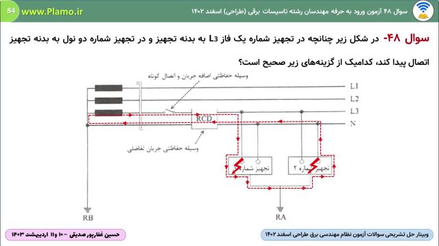 کلید مینیاتوری یا کلید جریان تفاضلی ؟ |  حل سوال آزمون طراحی برق 1402