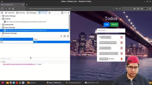 آموزش جاوا اسکریپت پروژه محور (83) - آماده سازی پروژه todos با لوکال استوریج