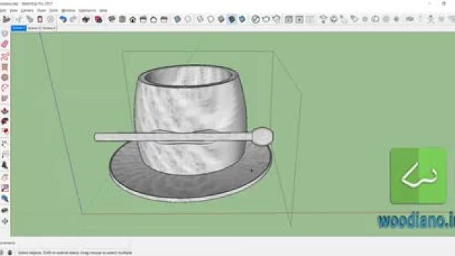 نحوه قرینه سازی شکل ها در اسکچ آپ sketchup | آموزش پروژه محور